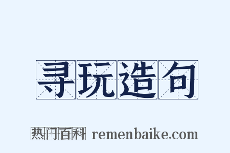 寻玩造句是什么意思的图片